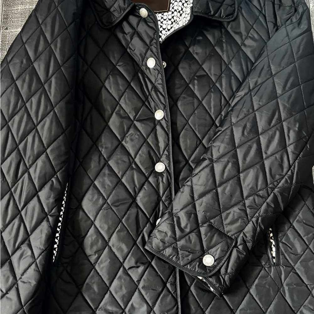 Coach Signature C Black Quilted Jacket